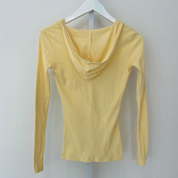 STEPHANIE B YELLOW LONG SLEEVE HOODIE SMALL NWOTS! - Picture 3 of 15